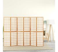 vidaXL Divisorio Pieghevole 6 Pannelli Stile Giapponese 240x170 cm
