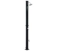vidaXL Doccia ad Energia Solare Ecologica a Risparmio Arredi per Esterni Accessori Giardino Piscina Sauna Idromassaggio Nera 220 cm 20 L