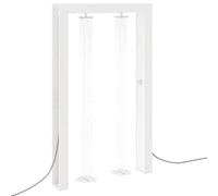vidaXL Doccia da esterno Bianco 137 x 23 x 226 cm, Doccia da Giardino e Terrazzo, Moderna, Resistente alle Intemperie, Unità Freestanding, Installazione Eco-Friendly per Uso Esterno