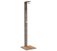 AX Doccia Base Doghe Soffione 50x55x224cm Tubo Polyrattan Grigio Giardino 368207