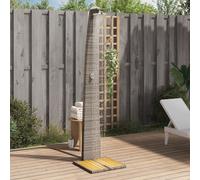 vidaXL Doccia da Esterno Grigia 55x60x224 cm Polyrattan e Legno Acacia