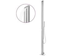 vidaXL Doccia da Giardino 220 cm in Acciaio Inossidabile