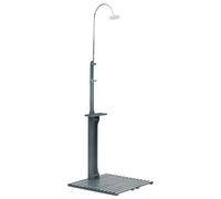 vidaXL Doccia da Giardino Antracite Legno