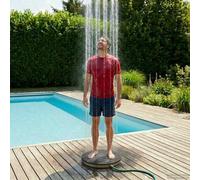 vidaXL Doccia da Pavimento Giardino WPC e acciaio inossidabile 201