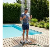 vidaXL Doccia da Pavimento Giardino WPC e acciaio inossidabile 201