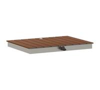 vidaXL Doccia da Pavimento Giardino WPC e acciaio inossidabile 201, Doccia Regolabile, Design Antiscivolo, Stile Giardino, Portatile, Bagno Esterno, Divertente e Compatto