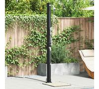 vidaXL Doccia Solare da Esterno Nero 217 cm PVC e alluminio