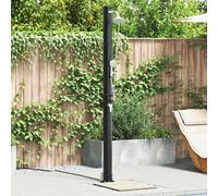 vidaXL Doccia Solare da Esterno Nero 217 cm PVC e alluminio