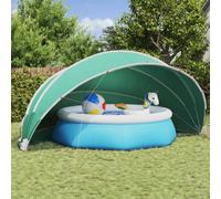 vidaXL Dome Piscina 546 x 516 x 250 cm Verde Mare