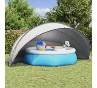 vidaXL Dome Piscina Grigio e arancione 546 x 516 x 250 cm