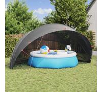 vidaXL Dome Piscina Nero 592 x 590 x 275 cm