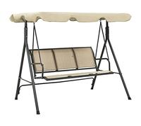 vidaXL Dondolo da Giardino con Baldacchino Antracite e Sabbia