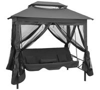 VIDAXL - Dondolo da Giardino Tettuccio Antracite 220x160x240 cm Acciaio