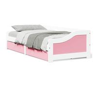 vidaXL Dormeuse 2 Cassetti senza Materasso Bianco&Rosa 90x200 cm IRUN