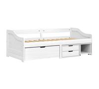 vidaXL Dormeuse 3 Cassetti Bianca 90x200 cm Legno Massello Pino IRUN