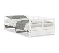 vidaXL Dormeuse Bianca 80x200 cm in Legno Massello di Pino, Divano, Letto per Gli Ospiti, Struttura Divano Letto, Letto, Letto Occasionale