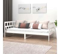 vidaXL Dormeuse Bianca in Legno Massello di Pino 80x200 cm