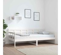 vidaXL Dormeuse Bianca in Legno Massello di Pino 90x190 cm