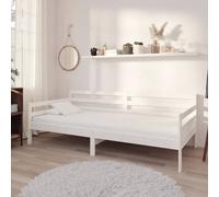 vidaXL Dormeuse Bianca in Legno Massello di Pino 90x200 cm