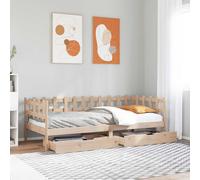 vidaXL Dormeuse con Cassetti 80x200 cm in Legno Massello di Pino