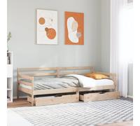 vidaXL Dormeuse con Cassetti 90x190 cm in Legno Massello Pino