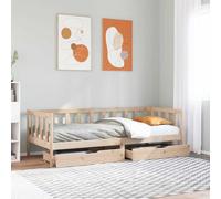 vidaXL Dormeuse con Cassetti 90x200 cm Legno Massello Pino