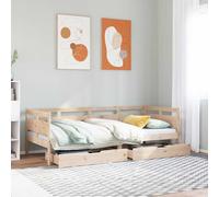vidaXL Dormeuse con Cassetti 90x200 cm Legno Massello Pino