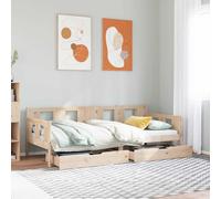 vidaXL Dormeuse con Cassetti 90x200 cm Legno Massello Pino