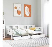 vidaXL Dormeuse con Cassetti Bianca 80x200 cm Legno Massello di Pino