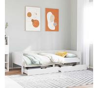 vidaXL Dormeuse con Cassetti Bianco 90x190 cm Legno Massello di Pino