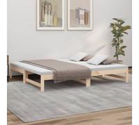 vidaXL Dormeuse Estraibile 2X(75x190) cm Legno Massello di Pino