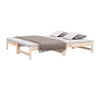vidaXL Dormeuse Estraibile 2X(75x190) cm Legno Massello di Pino