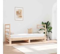 vidaXL Dormeuse Estraibile 2x(90x190) cm Legno Massello di Pino