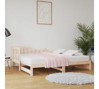 VIDAXL - Dormeuse Estraibile 2x (90x190) Cm Legno Massello Di Pino - SPEDIZIONE GRATUITA