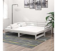 vidaXL Dormeuse Estraibile 2x(90x200) cm Bianca in Massello di Pino