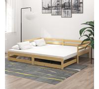 vidaXL Dormeuse Estraibile 2x(90x200) cm in Legno Massello di Pino