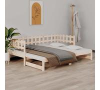 vidaXL Dormeuse Estraibile 2x(90x200) cm Legno Massello di Pino