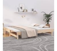 vidaXL Dormeuse Estraibile 2x(90x200) cm Legno Massello di Pino