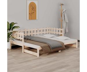 vidaXL Dormeuse Estraibile 2x(90x200) cm Legno Massello di Pino
