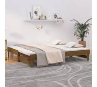 vidaXL Dormeuse Estraibile Ambra 2x(75x190) cm Legno Massello di Pino