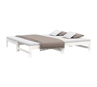 vidaXL Dormeuse Estraibile Bianca 2X(100x200) cm Legno Massello di Pino