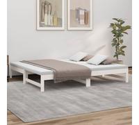 VIDAXL - Dormeuse Estraibile Bianca 2x (75x190) Cm Legno Massello Di Pino - SPEDIZIONE GRATUITA