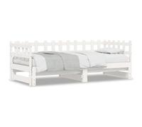 VIDAXL - Dormeuse Estraibile Bianca 2x (80x200) Cm Legno Massello Di Pino