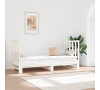 vidaXL Dormeuse Estraibile Bianca 2x(90x190) cm Legno Massello di Pino