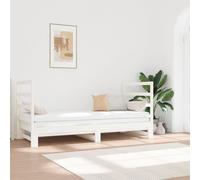 vidaXL Dormeuse Estraibile Bianca 2x(90x190) cm Legno Massello di Pino
