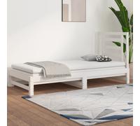 vidaXL Dormeuse Estraibile Bianca 2x(90x190) cm Legno Massello di Pino