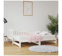 VIDAXL - Dormeuse Estraibile Bianca 2x (90x190) Cm Legno Massello Di Pino - SPEDIZIONE GRATUITA