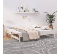 VIDAXL - Dormeuse Estraibile Bianca 2x (90x190) Cm Legno Massello Di Pino - SPEDIZIONE GRATUITA