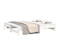 vidaXL Dormeuse Estraibile Bianca 2X(90x200) cm Legno Massello di Pino
