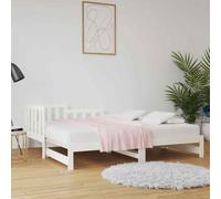 vidaXL Dormeuse Estraibile Bianca 2x(90x200) cm Legno Massello di Pino